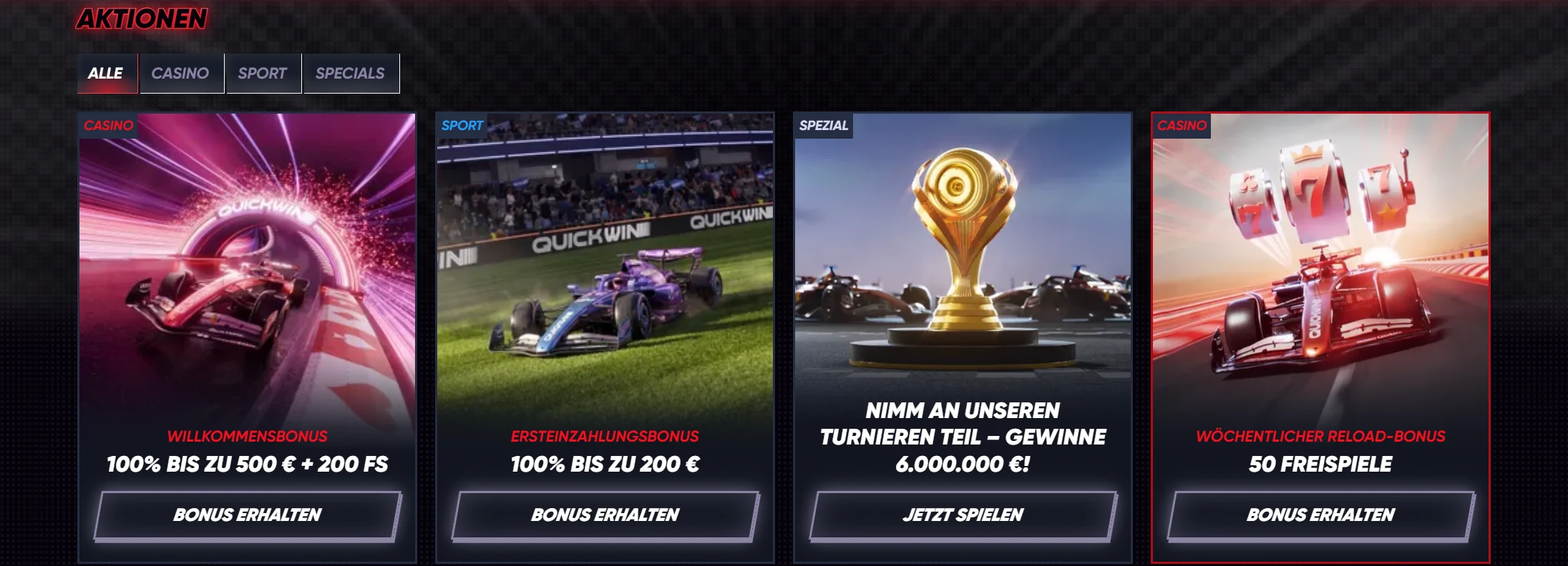 quickwin casino bonus